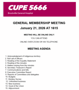 January General Membership Meeting