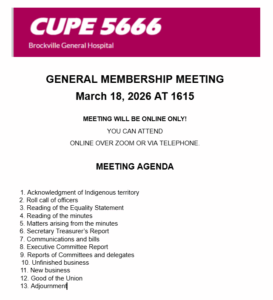 March General Membership Meeting