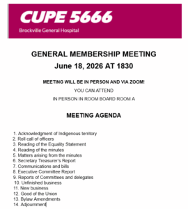 June Membership Meeting